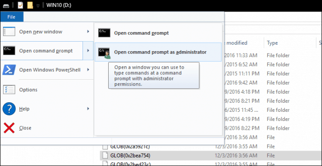 Open command prompt as administrator