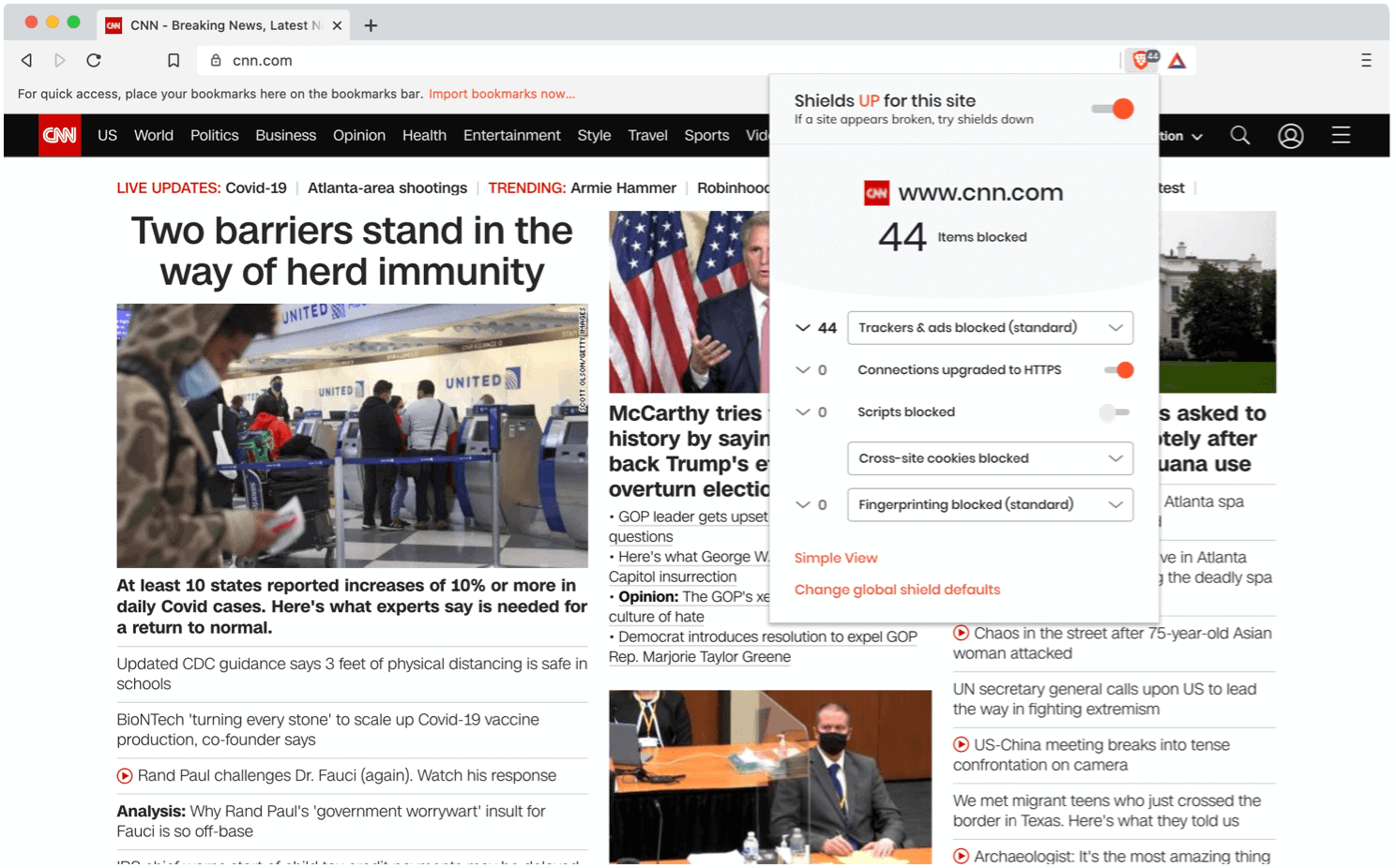 CNN sample website