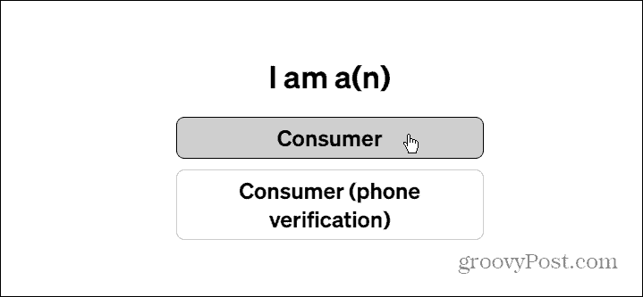 Consumer or phone verification