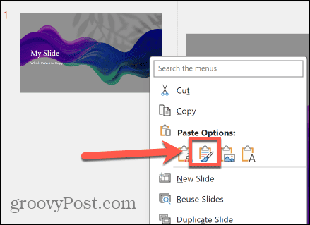 powerpoint paste keep source formatting