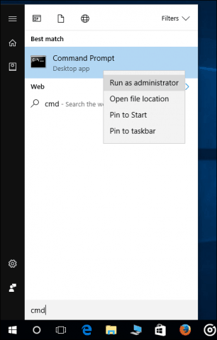 run command prompt as administrator