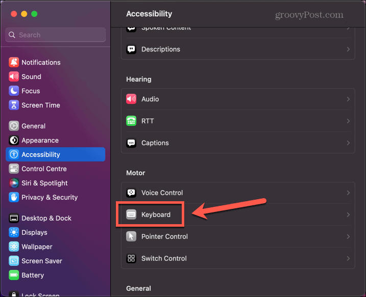 mac keyboard accessibility settings