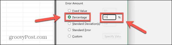 excel custom percentage