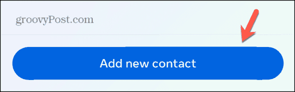 facebook add new contact