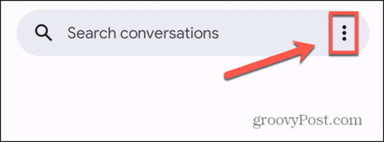 android messages three dots icon