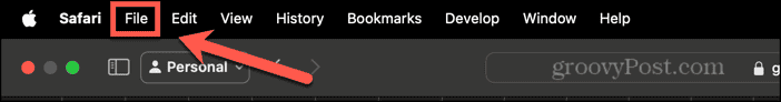 safari file menu