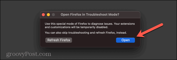 firefox open