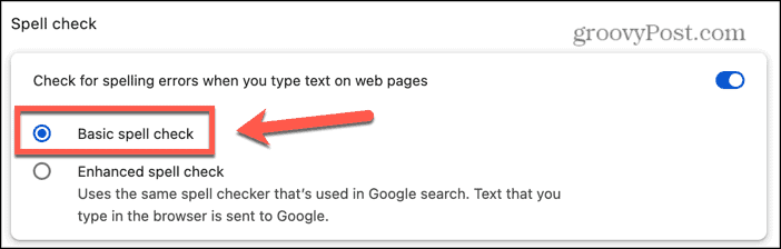 enable chrome basic spell check if not working