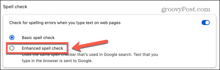 chrome enhanced spell check