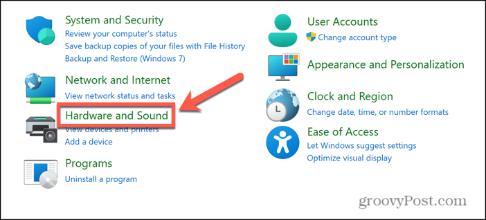 windows 11 hardware and sound