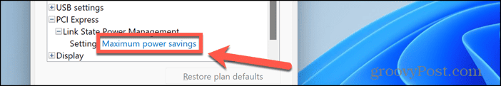 windows 11 pci power management settings