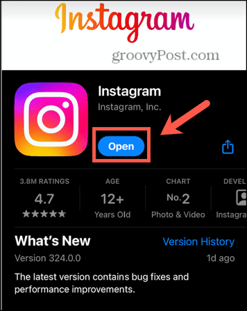 instagram open app