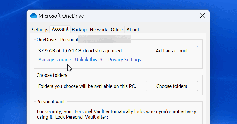 Manage OneDrive Storage