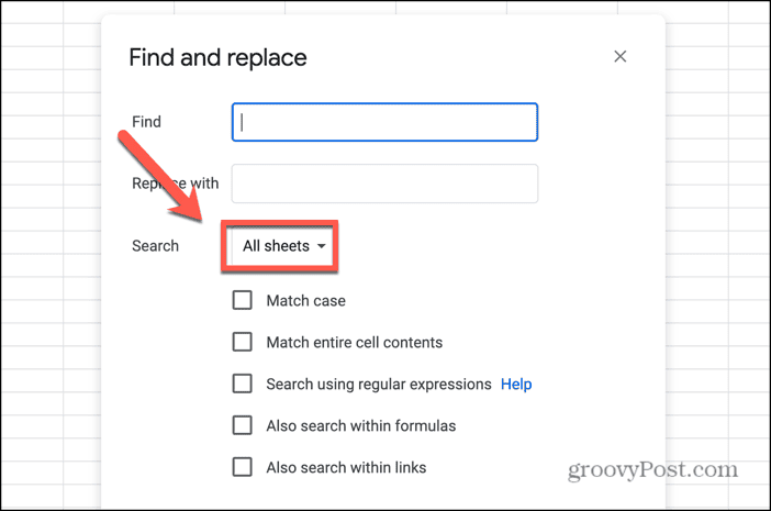 Google Sheets all sheets