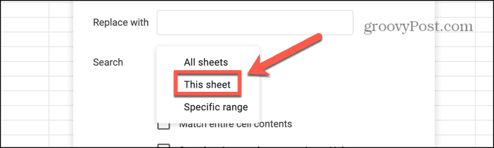 google sheets this sheet