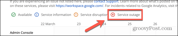 google drive service down icon