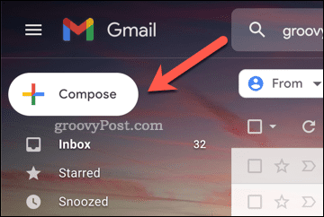 The Gmail Compose button