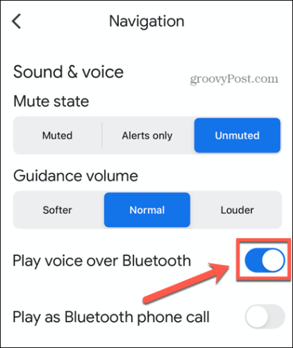 google maps play voice over bluetooth