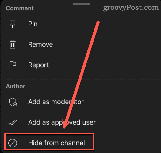 Remove YouTube subscriber by hiding them