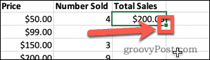 excel autofill handle