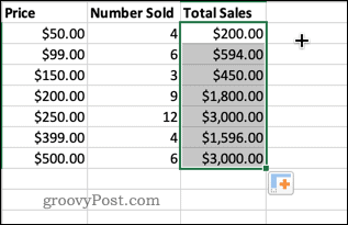 fill down in excel