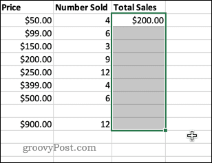 selecting cells in excel