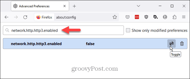 toggle option to false