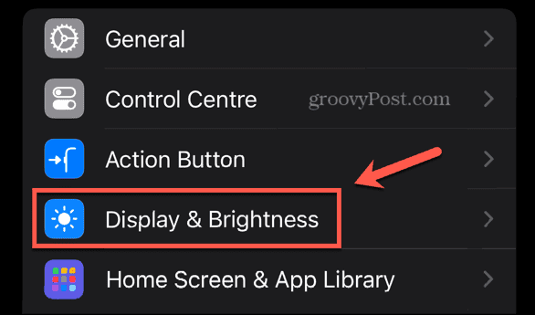 iOS display and brightness settings