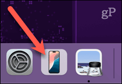 iPhone Mirroring app icon in Dock