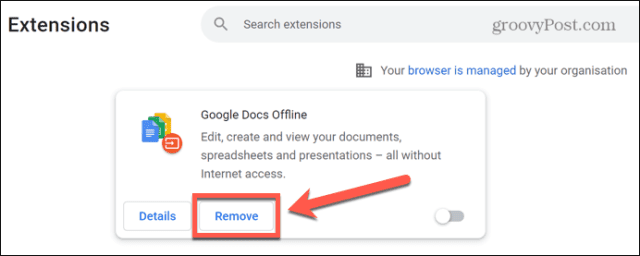 chrome remove extension