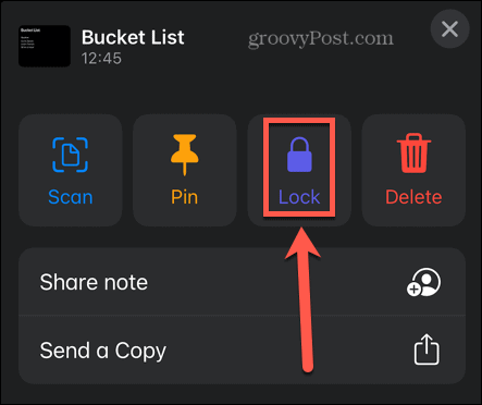 iphone lock note