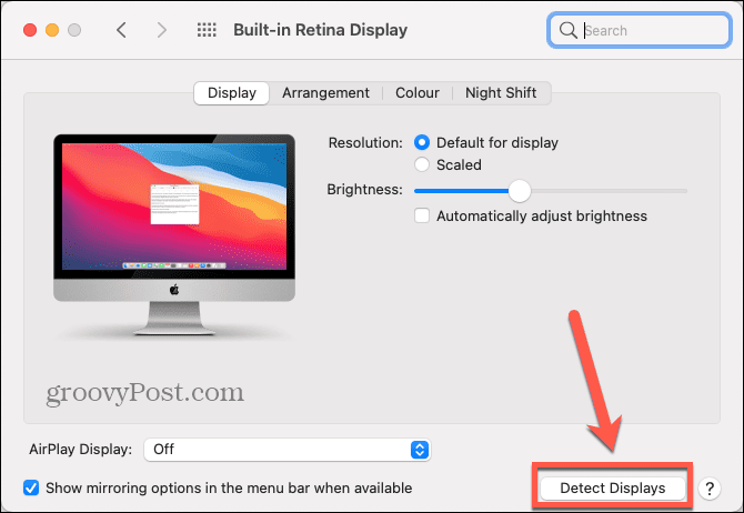 mac detect displays