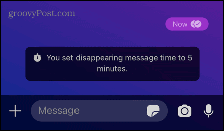 signal message expiration message