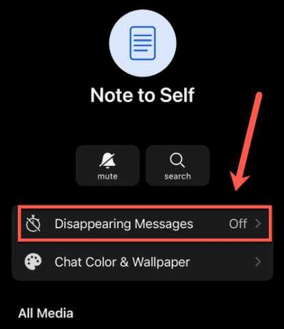 signal disappearing messages