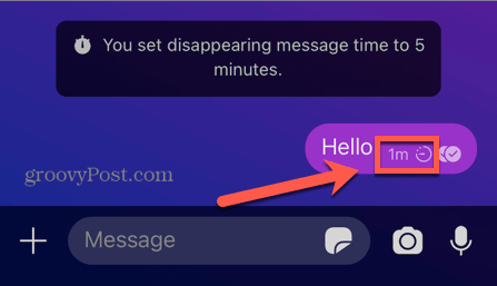 signal message expiration timer