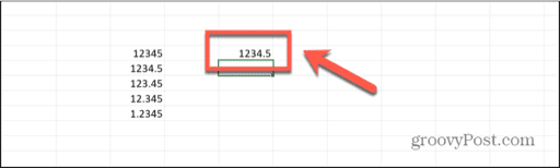 excel formula result