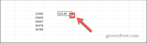 excel drag handle