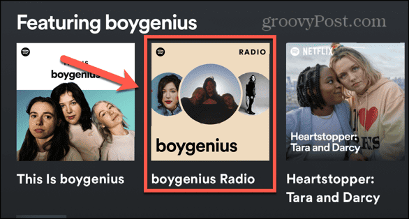 spotify artist radio