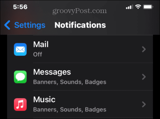 Notifications Messages iPhone