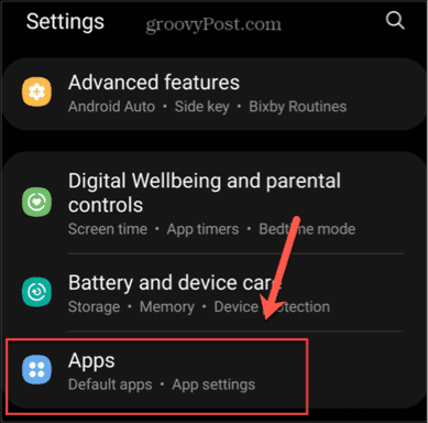 android apps settings