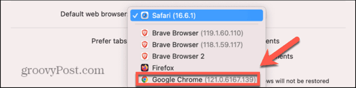 mac select default browser