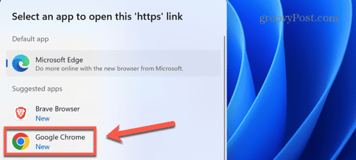 outlook open link in chrome