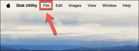 mac disk utility file menu