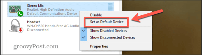 windows 11 set default device