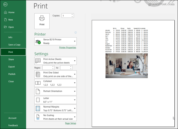 Print preview without gridlines in Excel 