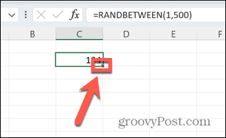 excel drag handle