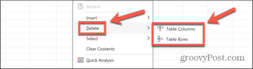 excel delete rows columns