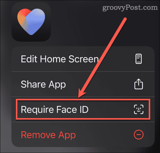 Require Face ID option