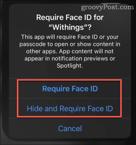 Require or Hide and Require to hide apps