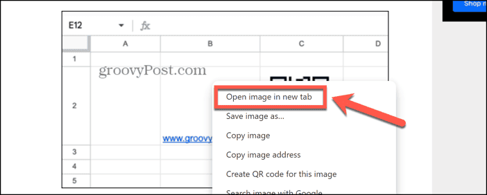 Open image in new tab in Chrome